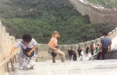 Rosalind, August 1989 at Badaling on the Great Wall of China